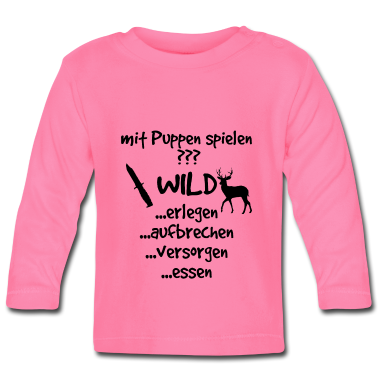 Geschenk Geburt Baby Langarmshirt - Jungjägerin - Geschenkidee Geburt Geburtstag