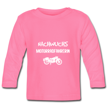 Geschenk Geburt Baby Langarmshirt - Nachwuchs Motorradfahrerin - Geschenkidee Geburt