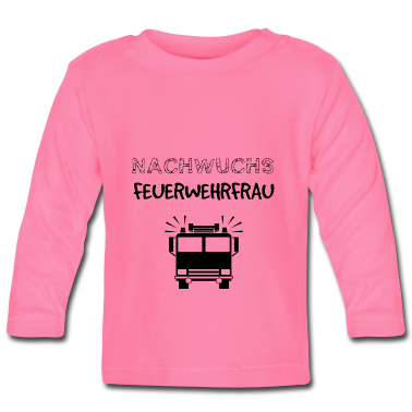 Geschenk Geburt Baby Langarmshirt - Nachwuchs Feuerwehrfrau Geschenkidee Geburt