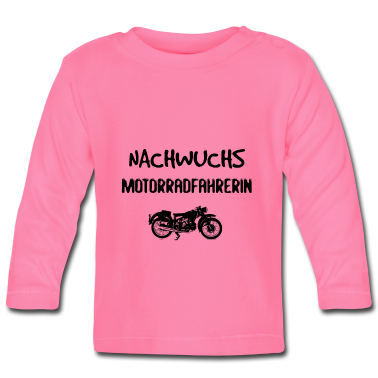 Geschenk Geburt Baby Langarmshirt - Nachwuchs Motorradfahrerin - Geburt Geschenk