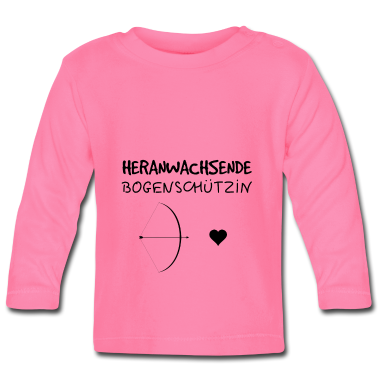 Geschenk Geburt Baby Langarmshirt - Heranwachsende Bogenschützin - Geburt Geschenk