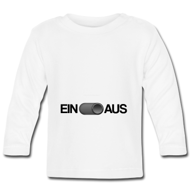 Geschenk Geburt Baby Langarmshirt - EIN AUS Schalter - Baby Geburt Geschenkidee