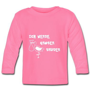 Geschenk Geburt Baby Langarmshirt - Großer Bruder / Geburt / Schwangerschaft