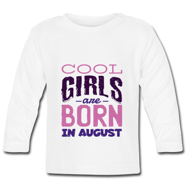 Geschenk Geburt Baby Langarmshirt - Mädchen Geburtstag Geburt August