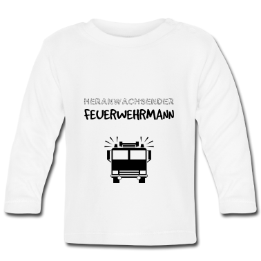 Geschenk Geburt Baby Langarmshirt - Heranwachsender Feuerwehrmann - Geschenk Geburt