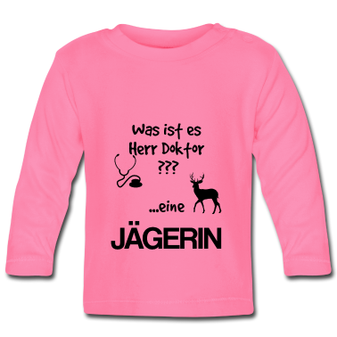 Geschenk Geburt Baby Langarmshirt - Jungjaegerin - Jägerin Geschenkidee Geburt