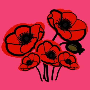 Motiv August Geburt Blume Mohn