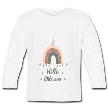 Geschenk Geburt Baby Langarmshirt - Geburt Hello little one