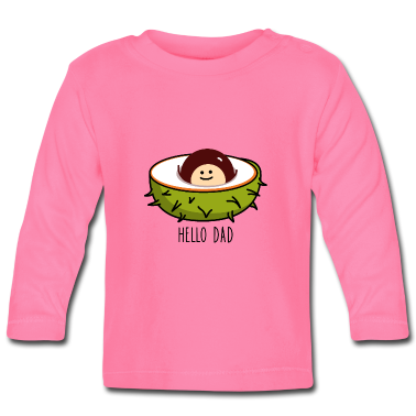 Geschenk Geburt Baby Langarmshirt - Kastanie Baby Geburt b