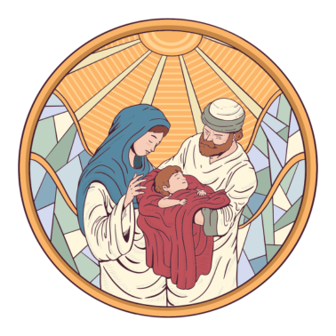 Motiv Jesus Geburt Maria und Josef