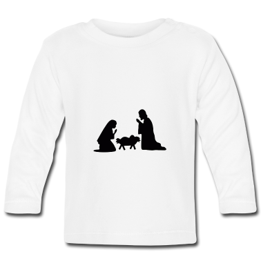 Geschenk Geburt Baby Langarmshirt - Die Geburt Jesu