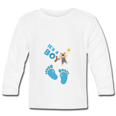 Geschenk Geburt Baby Langarmshirt - Geburt (Junge)