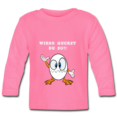 Geschenk Geburt Baby Langarmshirt - Wieso guckst du so?! - Geschenk zur Geburt