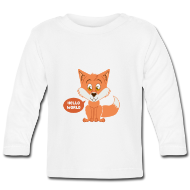 Geschenk Geburt Baby Langarmshirt - Baby Fuchs als Geschenk zur Geburt