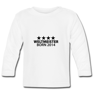 Geschenk Geburt Baby Langarmshirt - Weltmeister Geburt 2014