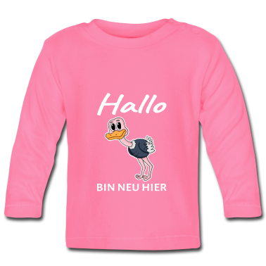 Geschenk Geburt Baby Langarmshirt - Baby Geburt Schwanger - Hallo ich bin neu Hier