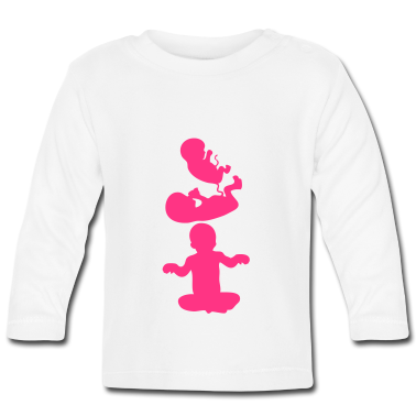Geschenk Geburt Baby Langarmshirt - bebe evolution feetus geburt