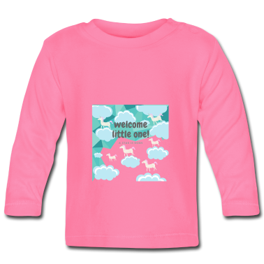 Geschenk Geburt Baby Langarmshirt - welcome little one- Geburt