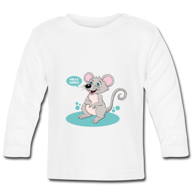 Geschenk Geburt Baby Langarmshirt - Kleine Maus als Geschenk zur Geburt