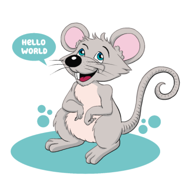 Motiv Kleine Maus als Geschenk zur Geburt