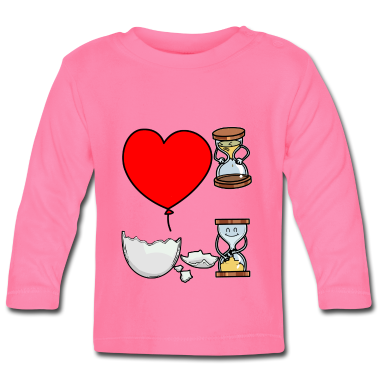 Geschenk Geburt Baby Langarmshirt - Sanduhr Ei Schwangerschaft Geburt Glückwunsch