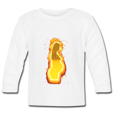 Geschenk Geburt Baby Langarmshirt - Geburt Kind brennend