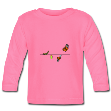 Geschenk Geburt Baby Langarmshirt - Schmetterling Metamorphose Geburt Geschenk
