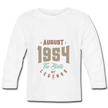 Geschenk Geburt Baby Langarmshirt - August 1954 Die Geburt der Legenden