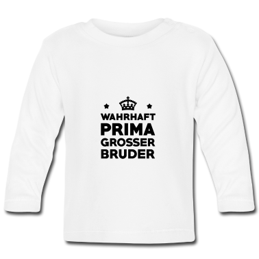 Geschenk Geburt Baby Langarmshirt - Grosser Bruder / Geburt / Schwester / Bruderchen