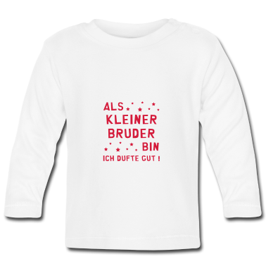 Geschenk Geburt Baby Langarmshirt - Kleiner Bruder / Geburt / Schwester / Bruderchen