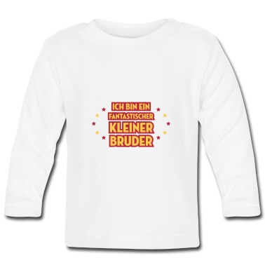 Geschenk Geburt Baby Langarmshirt - Kleiner Bruder / Geburt / Schwester / Bruderchen