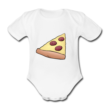 Geschenk Geburt Baby Body - Pizzastück für Eltern-Baby-Partnerlook für 2. Kind