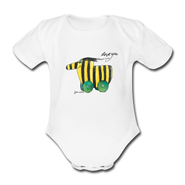 Geschenk Geburt Baby Body - Janosch Tigerente Love you