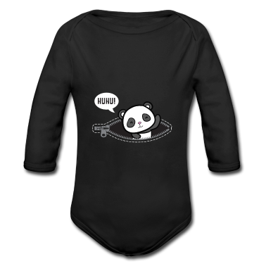 Geschenk Geburt Baby Body - Huhu Ich bin da Baby Panda Geburt Geschenk