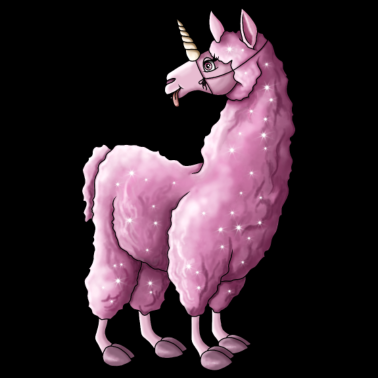 Motiv Pinkes Lama llama Einhorn Illustration