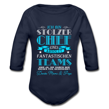 Geschenk Geburt Baby Body - Nachwuchs Baby Geschenk zur Geburt - Chef - Team