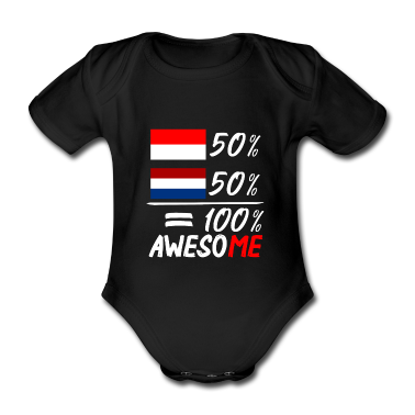 Geschenk Geburt Baby Body - 50% Nederland 50% Indonesië
