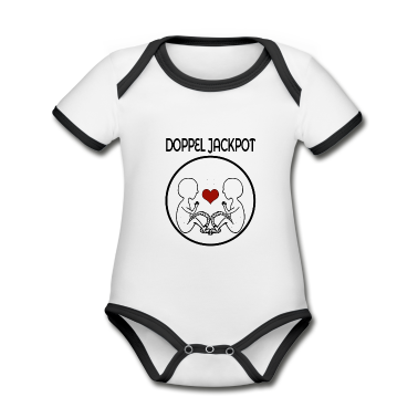 Geschenk Geburt Baby Body - Zwilling, Doppel Jackpot, Twins, Schwanger