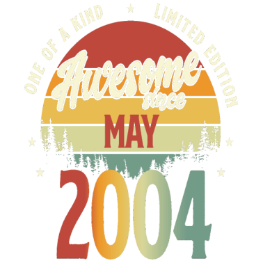 Motiv Schönes Vintage Mai 2004 Geburtstags Design