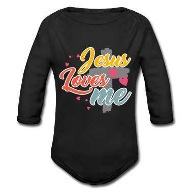 Geschenk Geburt Baby Body - Jesus liebt mich, Christlich für Kinder