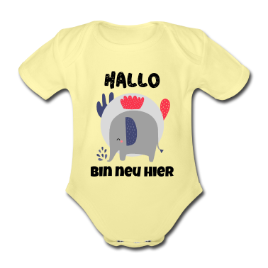 Geschenk Geburt Baby Body - Hallo bin neu hier Geburt Geschenk Nachwuchs Baby