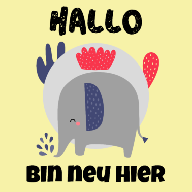 Motiv Hallo bin neu hier Geburt Geschenk Nachwuchs Baby