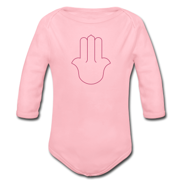 Geschenk Geburt Baby Body - Hamsa Hand Symbol Glücksbringer Yoga Festival