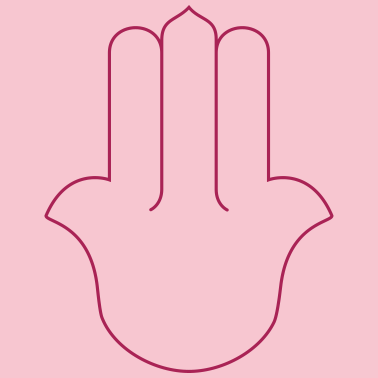 Motiv Hamsa Hand Symbol Glücksbringer Yoga Festival