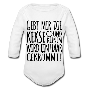 Geschenk Geburt Baby Body - Her mit den Keksen