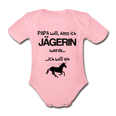 Geschenk Geburt Baby Body - Jägerin Einhorn Geschenkidee Geburt Jagd Papa Baby