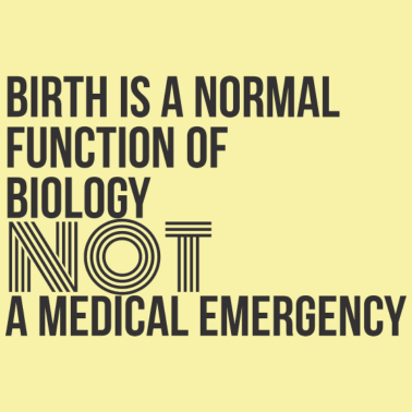 Motiv Geburt ist normal