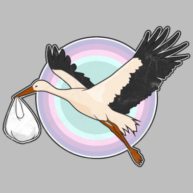 Motiv Storch Geburt Baby