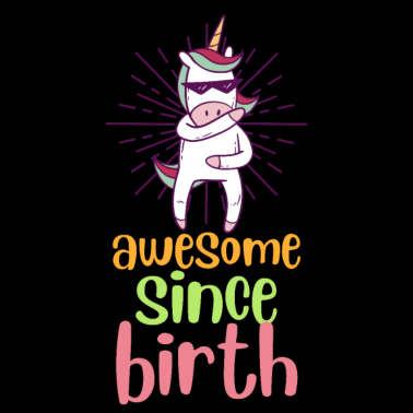 Motiv Einhorn Geburt Geburtstag