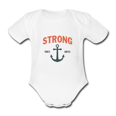 Geschenk Geburt Baby Body - Stark seit Geburt